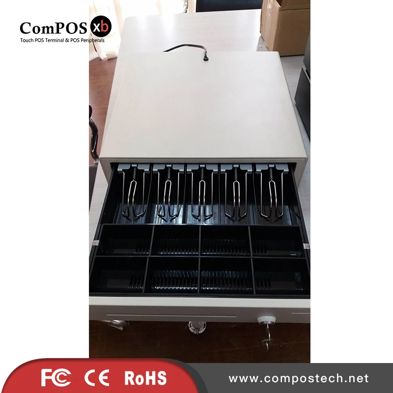 

Китайский денежный ящик POS Cash Drawer с пятью сетками, три секции денежного ящика с интерфейсом RJ11