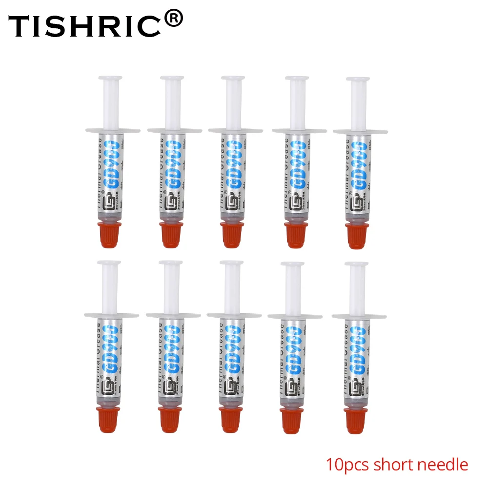 TISHRIC-Pasta de graxa térmica para CPU, GPU Cooler, cola condutora, condução de calor, dissipador de gesso, ventilador do computador, 1g agulha, GD900, 10pcs