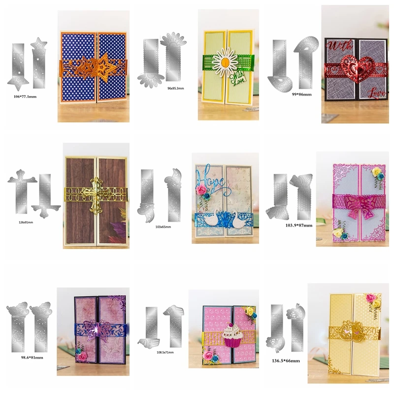 랩 다이 닫힌 카드 금속 절단 다이 diy scrapbooking 앨범 종이 카드 엠보싱 수제 공예 템플릿 새로운 2019 다이