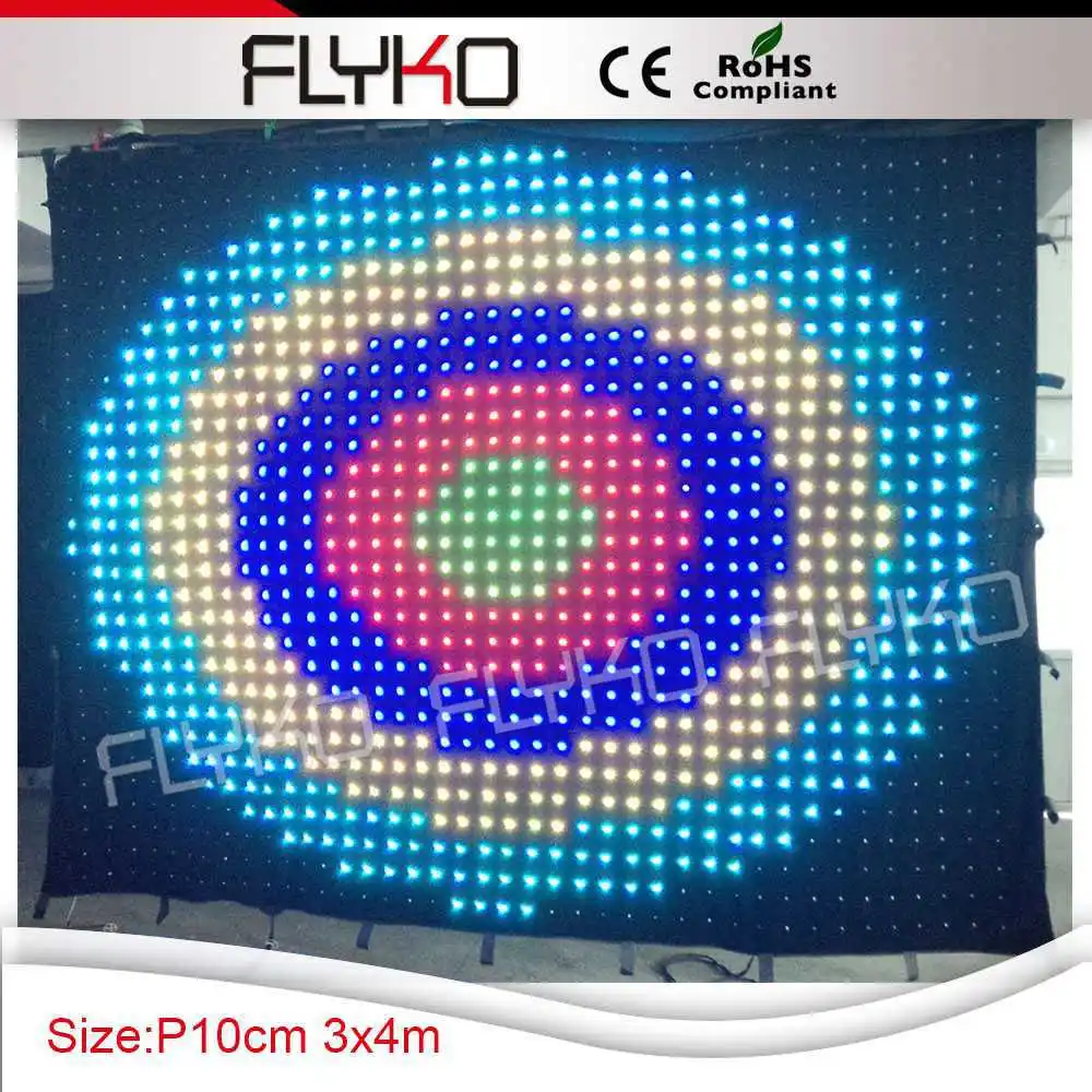 Free Shipping p10 High Brightness LED Vision Curtain LED Curtain