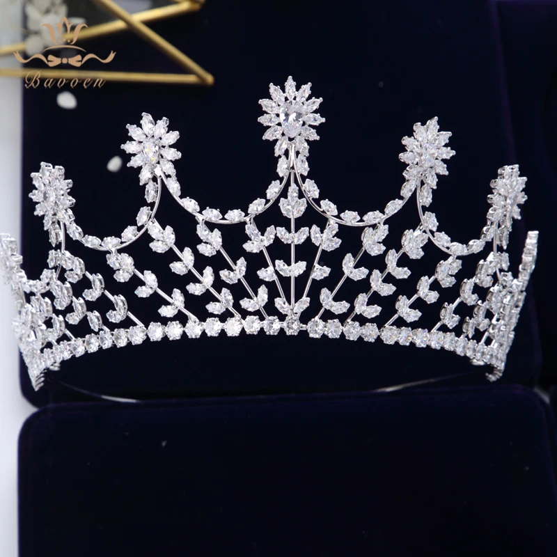 

Elegant Royal Cubic Zircon Wedding Tiaras Crowns Headpieces Brides Hairbands Wedding Hair Jewelry Gifts