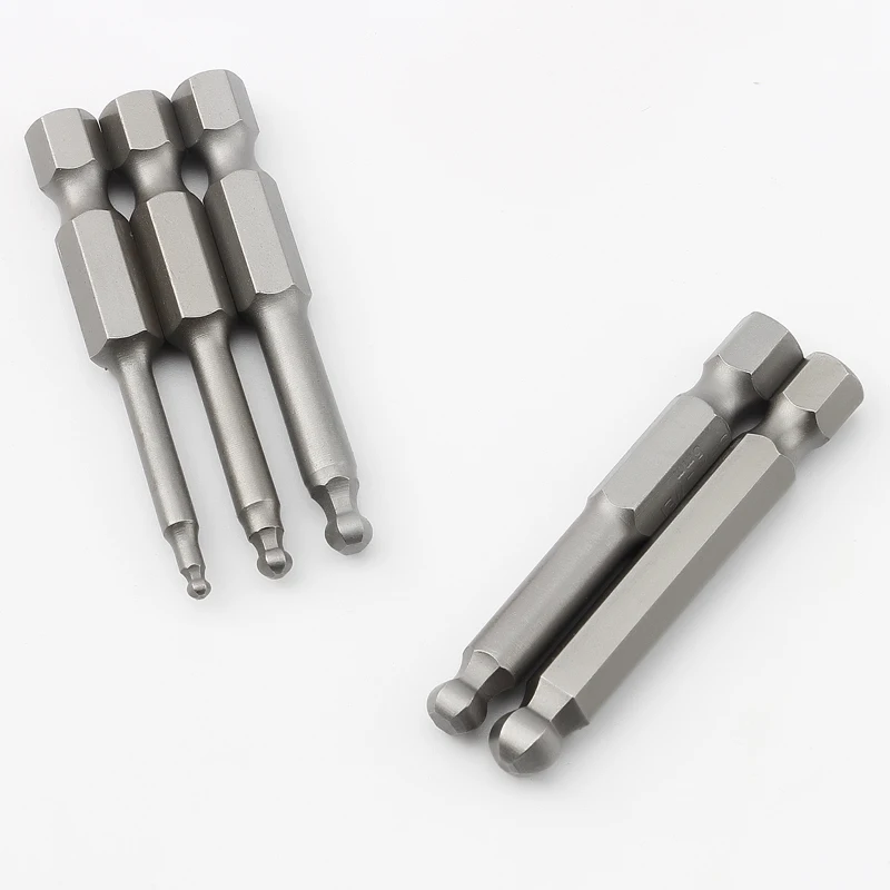 50mm Ball Head Mini Hexagon Screwdriver Bit Set Magnetic Electric Bit Hexagonal Wind Bit For Power Tools H2 H3 H4 H5 H6