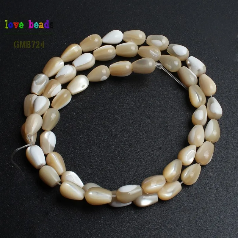 Natural Water Drop Shape Trochus Top Shell Beads For Jewelry Making DIY Bracelet Necklace 5*8/6*12/6*20mm Strand 15\'\'