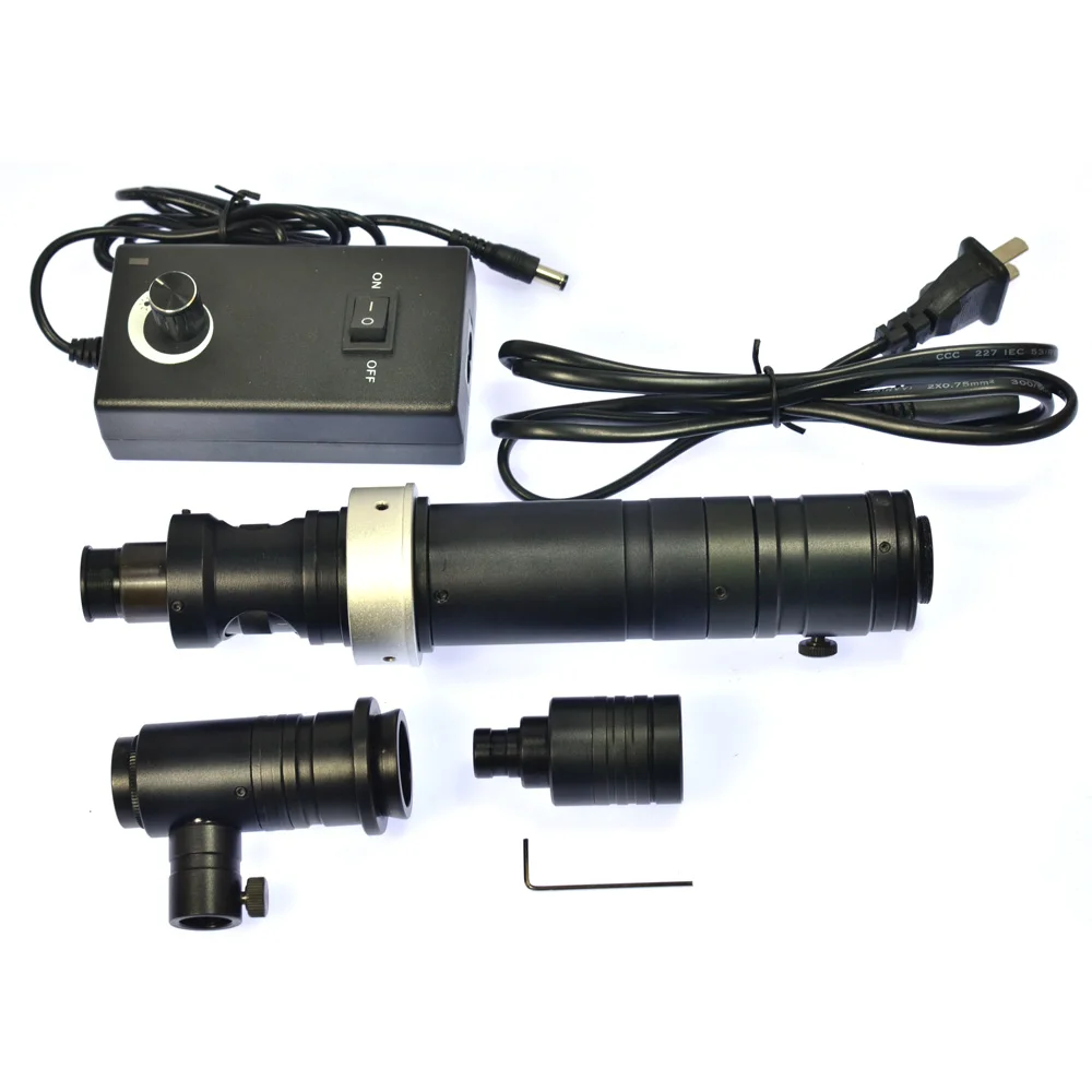 1000X Inspection Zoom Monocular C-mount Lens + Coaxial Light + Stereo Stand for PCB SMD Industrial Microscope Camera