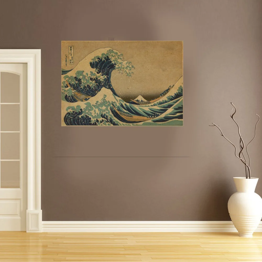 Waves Of Okinawa Individuality Creative Household Adornment Wall Sticker On The Wall