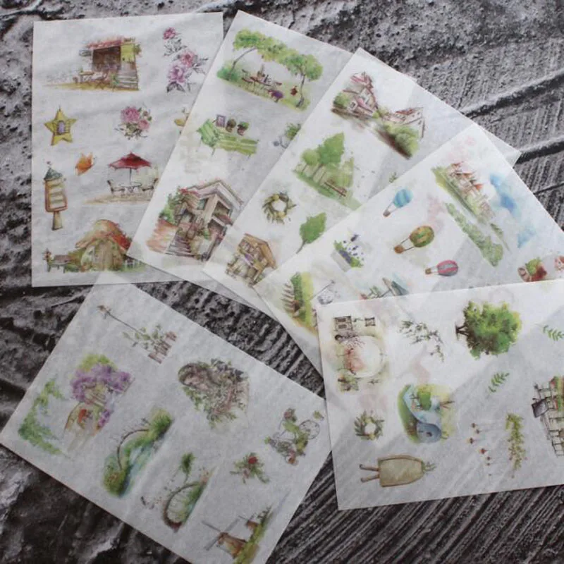 6 Pieces Kawaii Tree Deep Meet The Deer Stickers Stationery Decorative Scrapbooking DIY Album Stick Label Office School Supplies