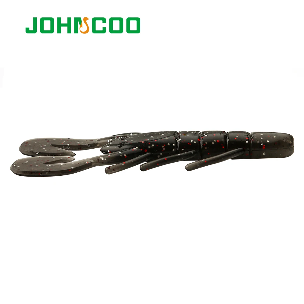 JOHNCOO Craw fish Baits Fishing Lure 90mm 5.5g 8pcs Craws Shrimp 2 Huge Pinchers Soft Lure Bass Lures