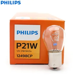 Philips Vision P21W S25 12498CP BA15s standardowy lampy sygnalizacyjne skrętu oryginalny żarówki przeciwmgielne światło cofania hurtowy 10 sztuk