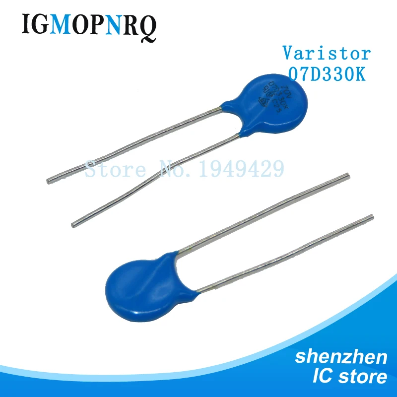 10PCS 07D330K Piezoresistor 7D330K 33V Varistor Resistor