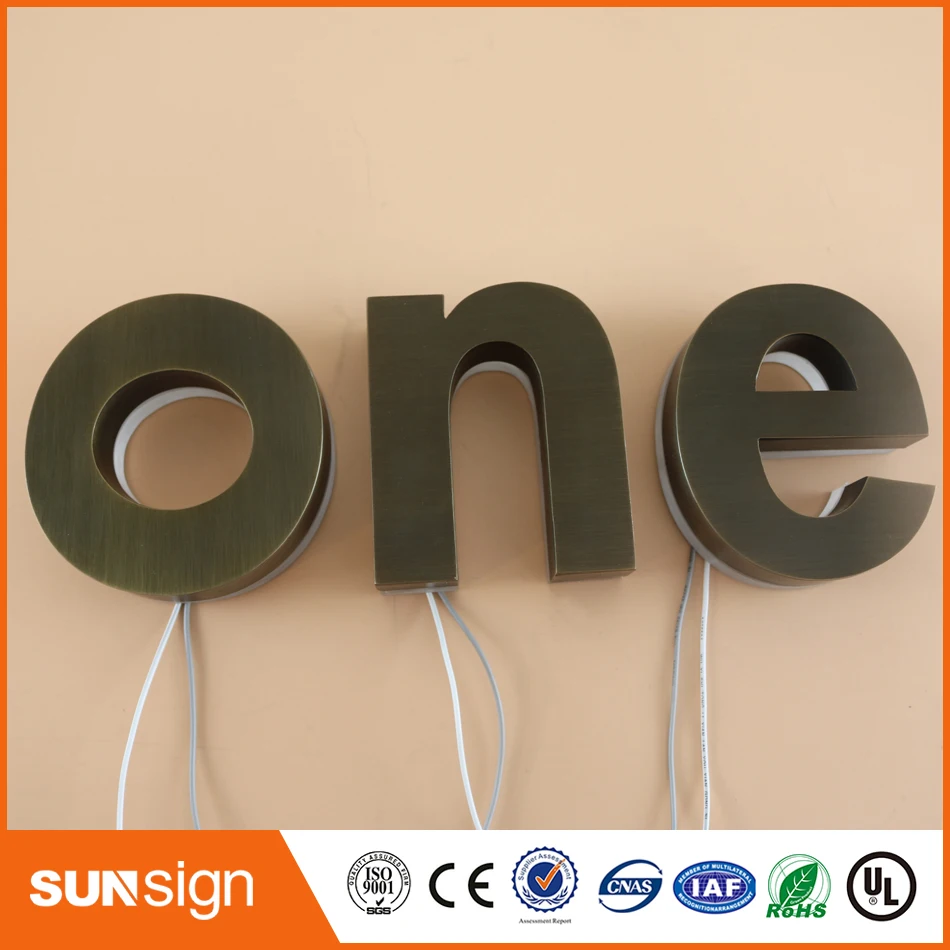 Para eua e canadá mercado led letras retroiluminadas