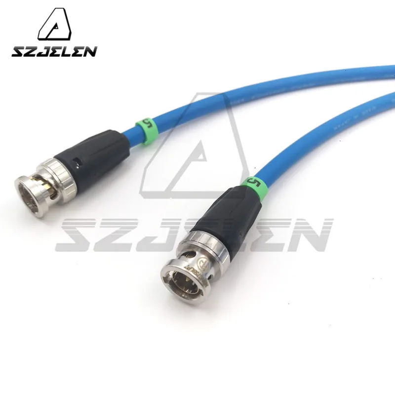 SZJELEN-cable Coaxial de vídeo, 12G, HD, SDI, Neutrik, BNC a BNC, 75 Ohm, Coaxial, CANARE LV-61S, 75 OHM, azul, 5M