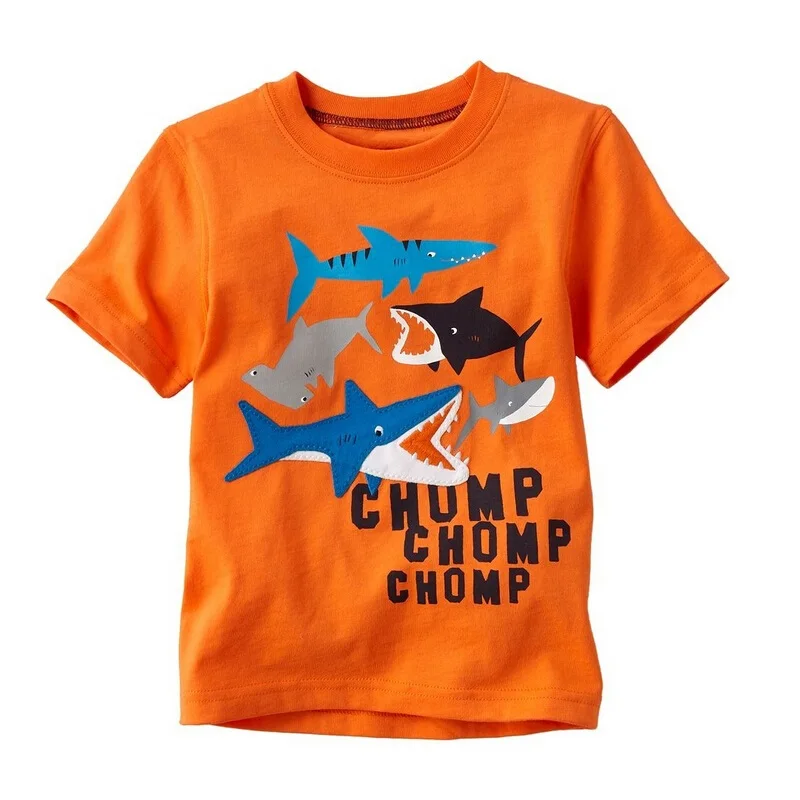 Hooyi 2018 Digger Boys Clothes Shirts Kids T-Shirts Baby Boys Tee Shirts Summer Kid Shirt Top 100% Cotton 6 9 12 18 24 Month