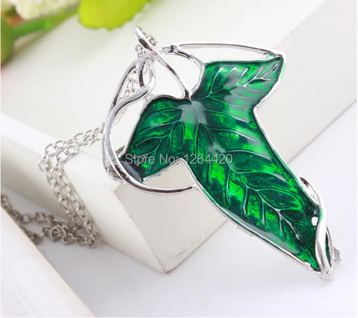 24pcs/lot The Lord of the Elven Leaf Necklace Pendant Necklace Wholesale