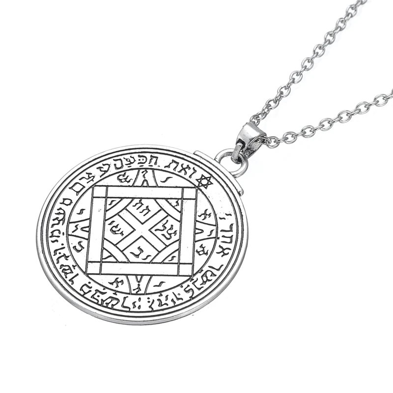 Skyrim Unque Double Side Charm Talisman of Venus Love Pentacle Key of Solomon Pendant Necklace Wicca Necklace Fashion Jewelry