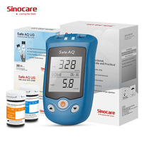 Sinocare Safe AQ UG Blood Glucose Meter Uric Acid Test Kit & 50 Uric Acid Strips for Diabetes Gout Pregnant Glucometer