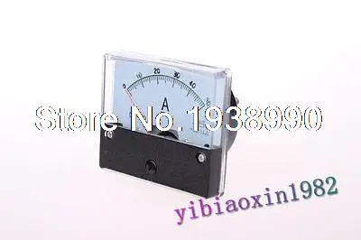 1pcs DC 50A Rectangle Analog AMP Current Meter Gauge DC 50A and Shunt