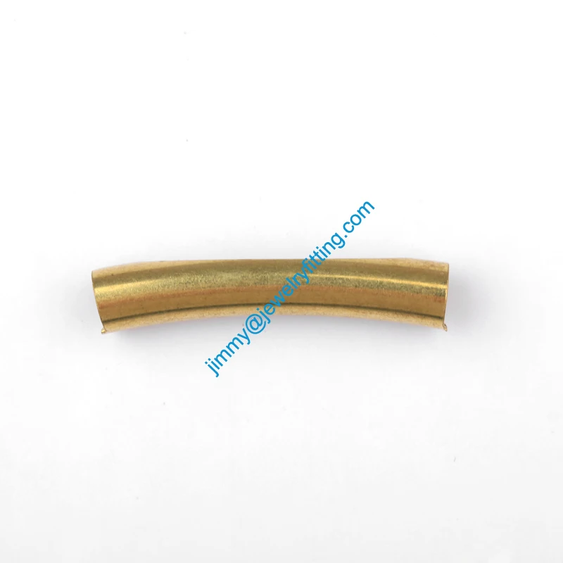 

2013 New Jewelry findings Raw Brass opened Bent Tubing tube spacer tube beads for bracelet 6*32mm