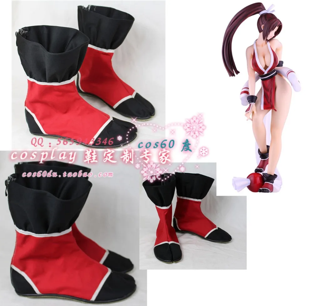 The King of Fighters MAI SHIRANUI Classic Cosplay Shoes Boots S008