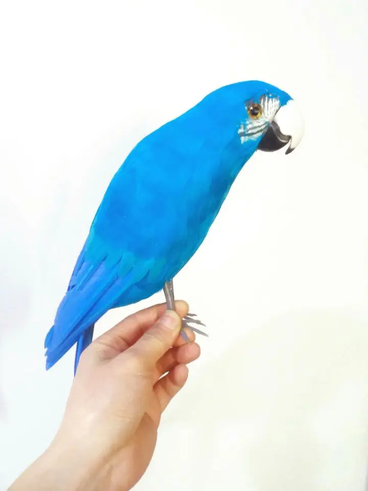 

blue simulation parrot toy polyethylene & furs blue bird model gift about 42cm