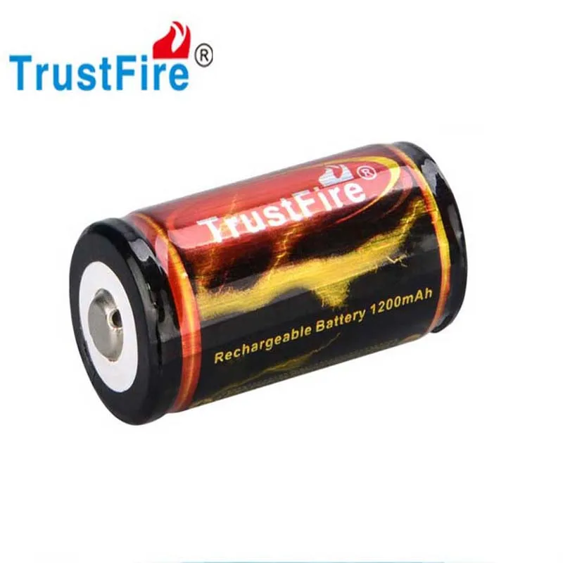 TrustFire 18350 1200mAh 3.7V Li-ion Rechargeable Battery with Protection PCB Power Source for LED Flashlight (1 pair)