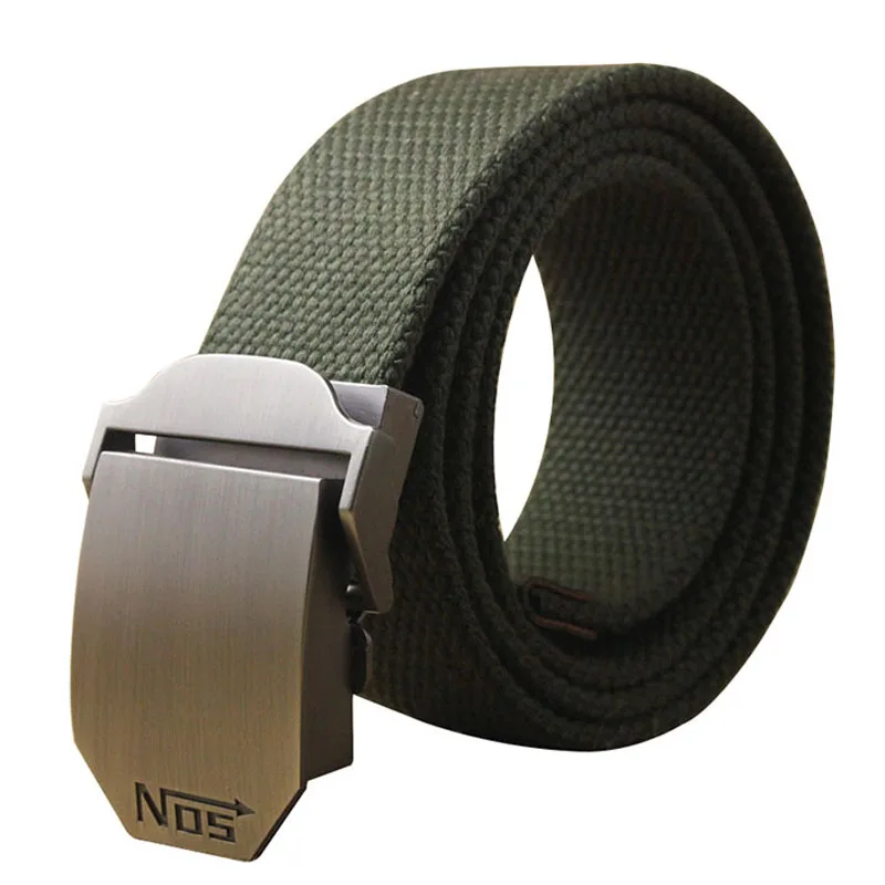 

Unisex tactical belt Top quality 4 mm thick 3.8 cm wide casual canvas belt Outdoor Alloy Automatic buckle Men Belt 110-140cm