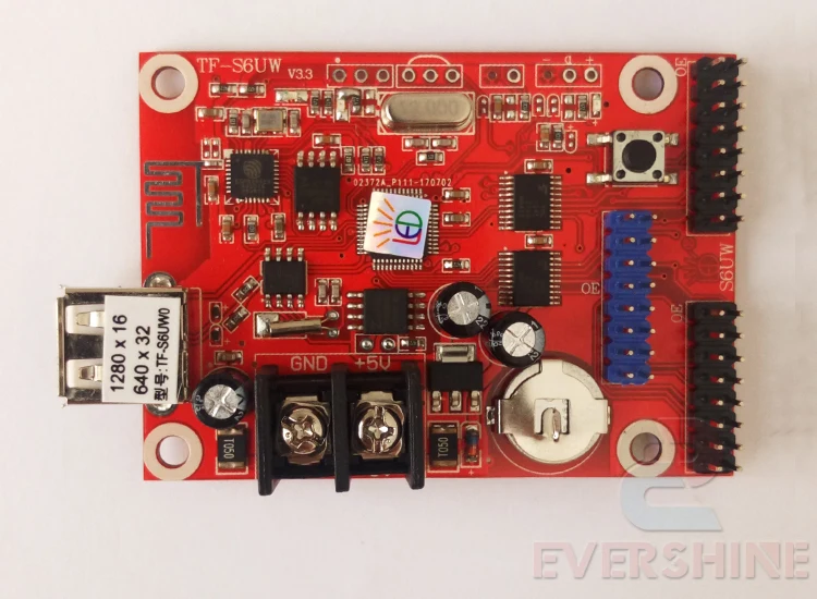 TF-S6UW0 LED Controller Card, WiFi + USB-Disk, cor única e dupla, uso para uso interno e externo