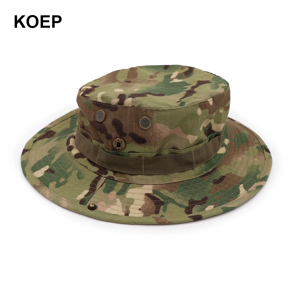 KOEP Nepalese Boonie Hats Camouflage Tree Bucket Hat Accessories Men Cap