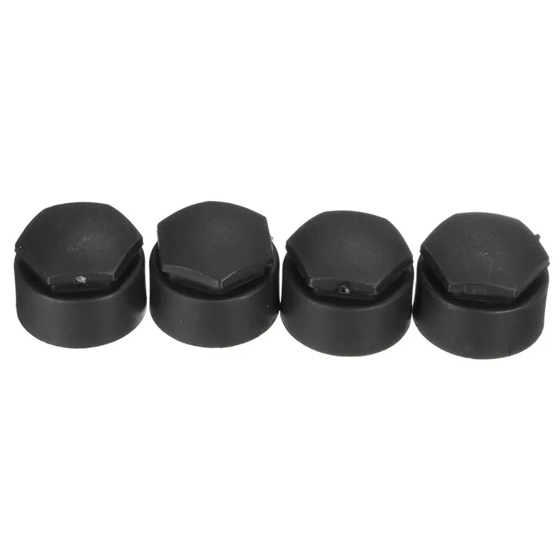 JX-LCLYL 20pcs Matte Black 17mm Wheel Lug Bolt Nut Cap Cover+Removal Tool Key For Audi