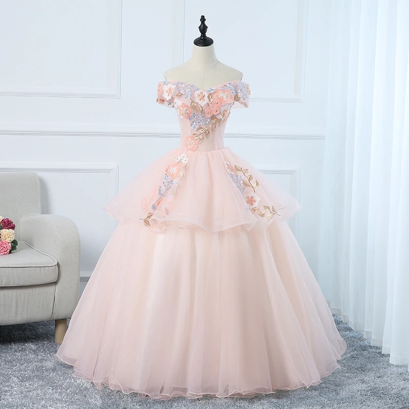 Robe de soirée couleur bonbon deux niveaux, en dentelle, robe de bal, épaules nues, col bateau, 2020, nouveauté