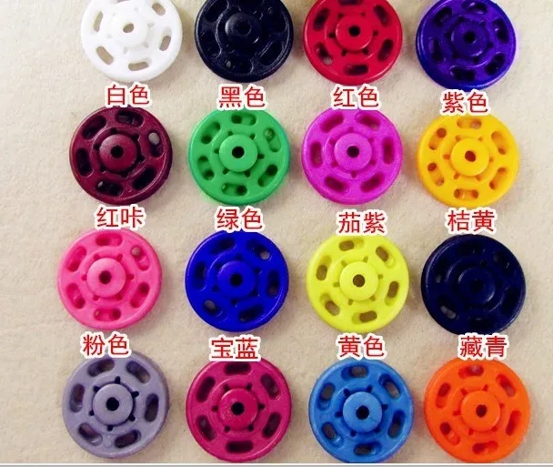 30pairs/lot 21mm colorful round plastic invisible snap buttons for sweater presser buttons sewing diy accessories 1417