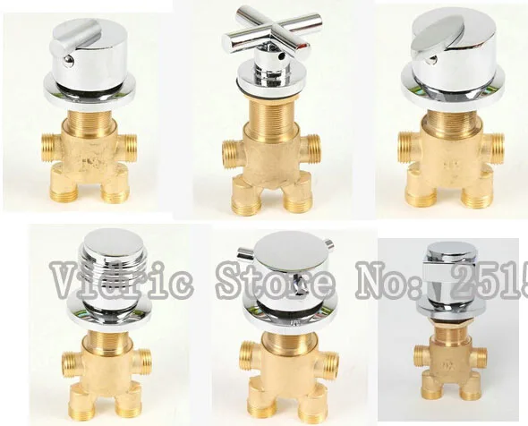 

6 Types brass shower room mixing valve faucet accessories, 4 Interface bathroom bathtub water separator/master switch