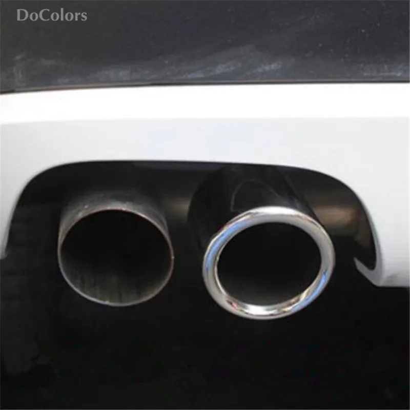 DoColors Car-styling stainless steel 2pcs/set Auto Exhaust Pipes Tail Rear Exhaust Pipe modify case For BMW X3 ,Auto Accessories