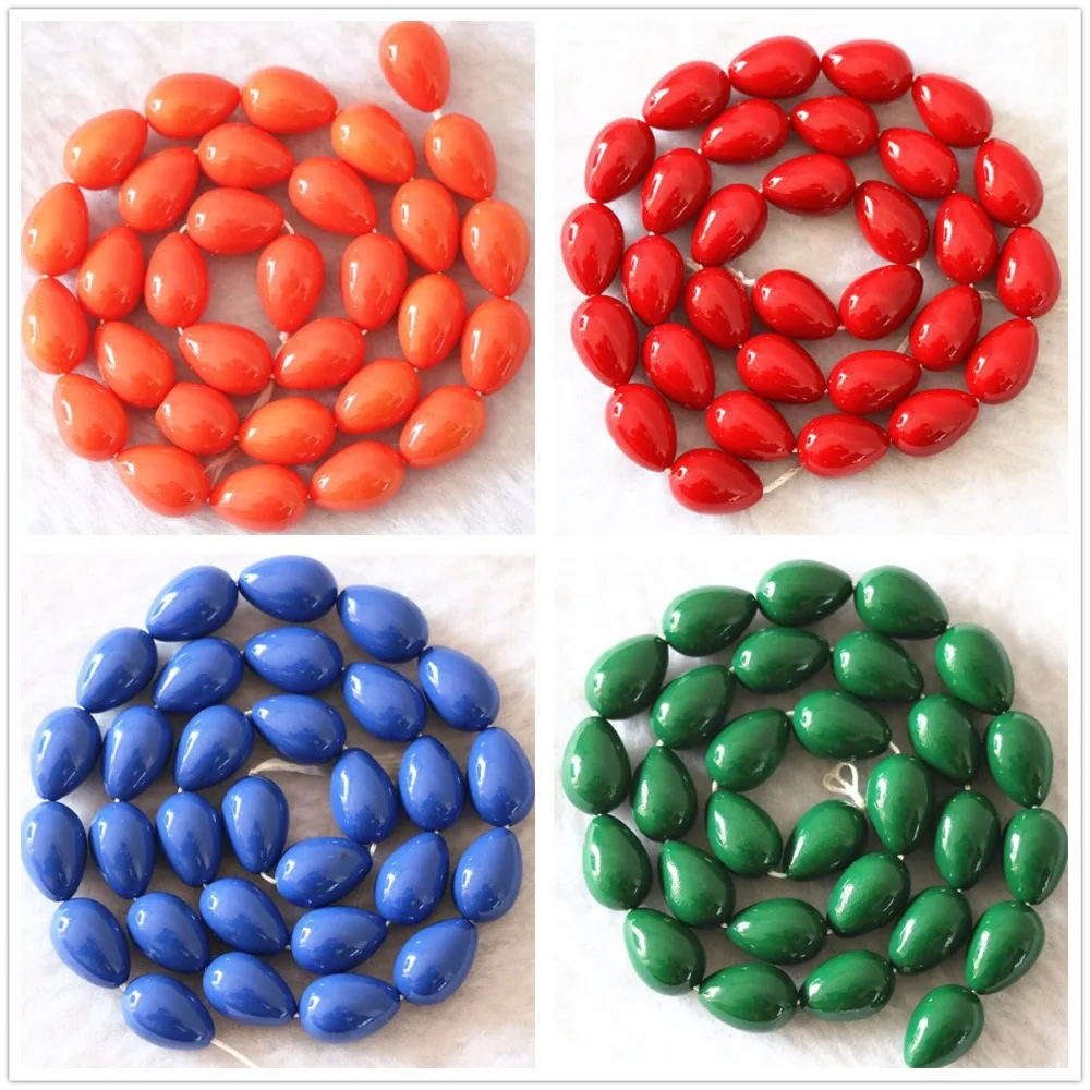 Newly paint glass beads 9*13mm teardrop waterdrop loose beads multicolor hot sale diy jewelry making 15\