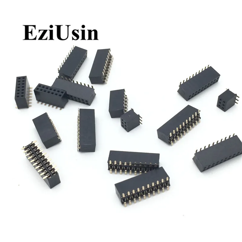 SMT 2.54mm Double Row Female Breakaway PCB Board Pin Header socket Connector Pinheader 2 * 2/3/4/6/10/12/16/20/40Pin For Arduino