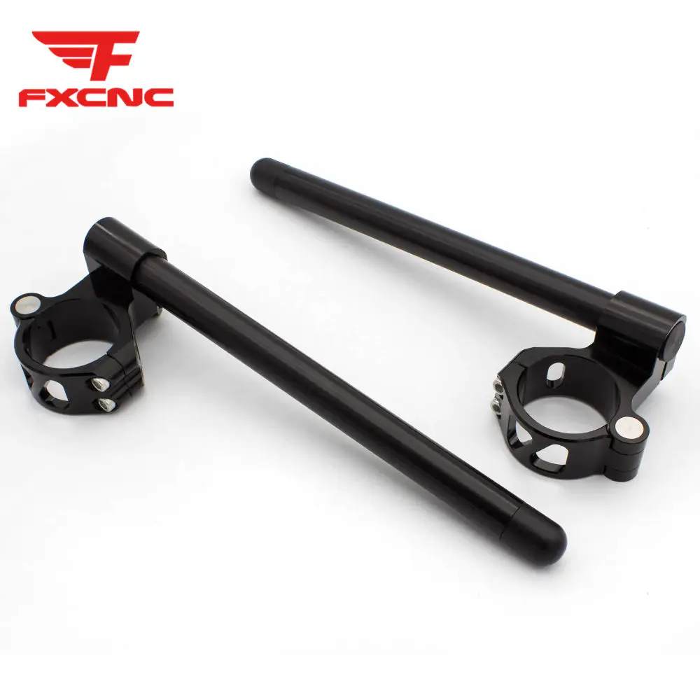 

50 51MM Rised CNC Motorcycle HandleBar Clip On Fork Handle Bars Clip ons 7/8" For Yamaha Honda Kawasaki Suzuki Ducati BMW