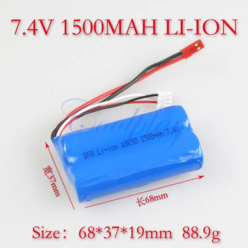 7.4V 1500mAh Li-Poly Rechargeable Battery for MJX T23 T623 F45 F645 DH9053 Double Horse 9053 DH9104 WL V913 RC Helicopter