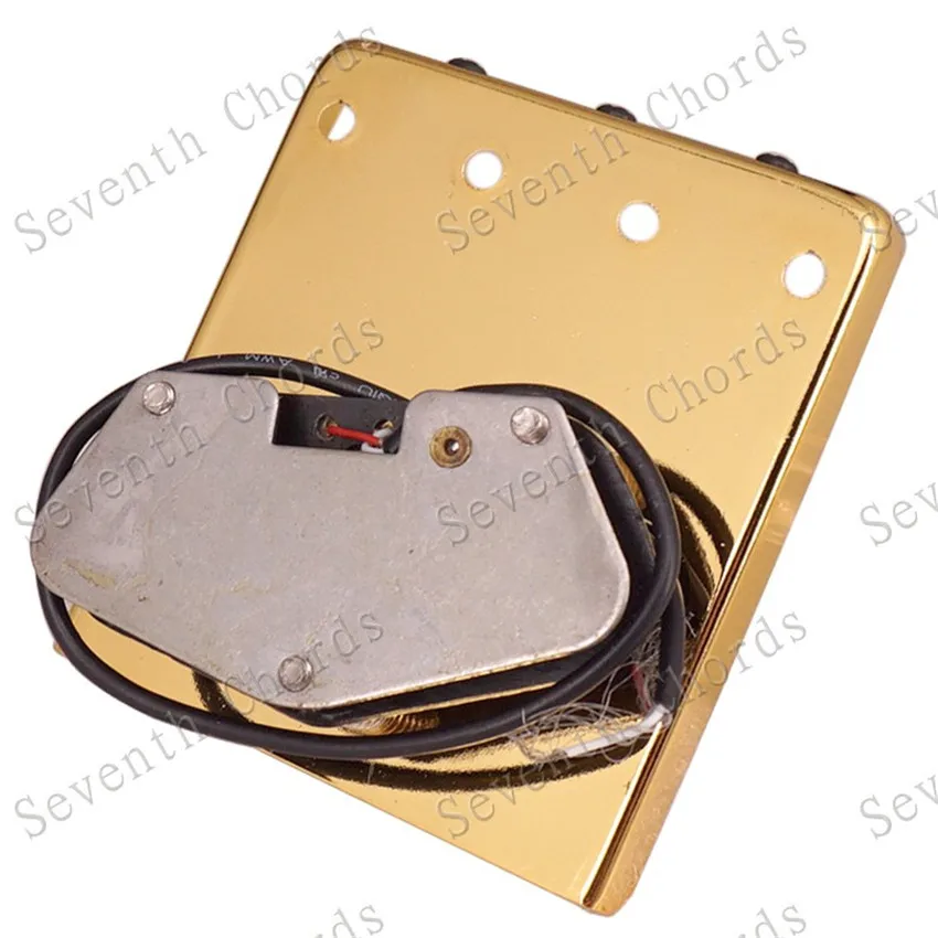 Gold 6 Flach-Sattel E-Gitarren-Tonabnehmer Musikinstrument Zubehörteile 3 Schraubenlöcher – Detail 4