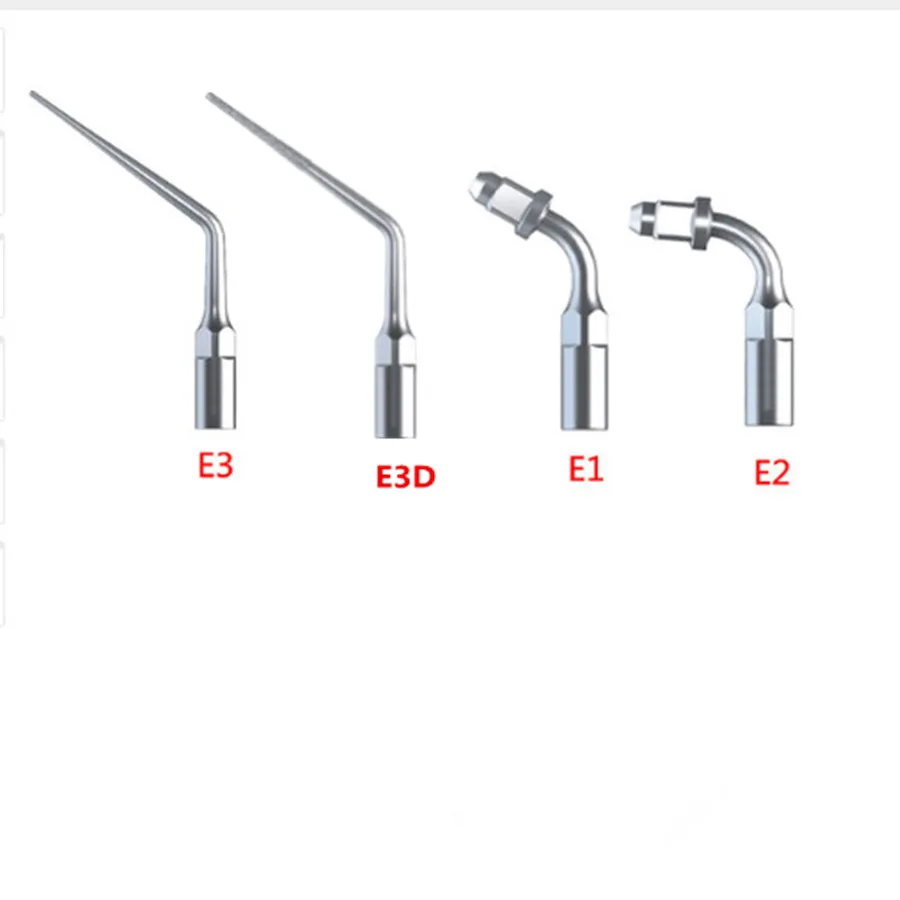 Puntas de endodoncia para blanqueamiento Dental, pieza de mano escarificadora ultrasónica, compatible con EMS, E1, E2, E3, E3D, 4 Uds.