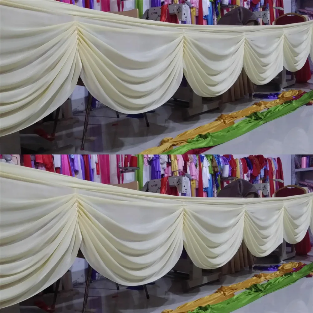 

Free shipping cheap price wedding party backdrop decoration curtain swag ladder drops