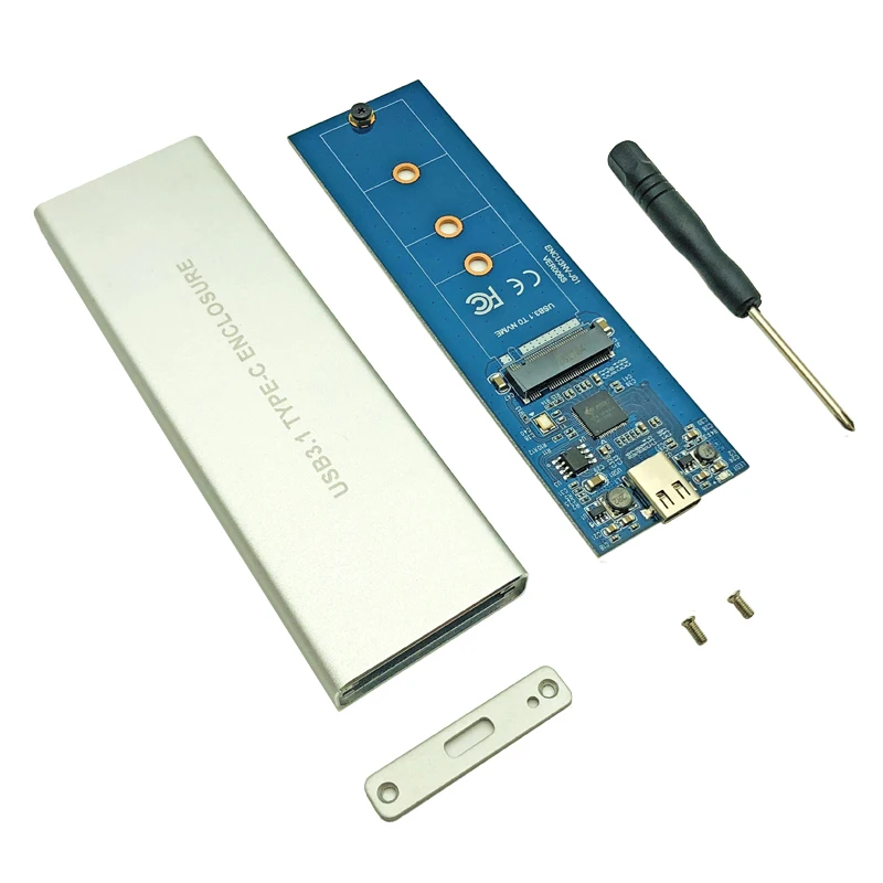H1111Z M2 SSD Case NVME Enclosure M.2 to USB Type C 3.1 SSD Adapter for NVME PCIE NGFF SATA M/B Key SSD Disk Box M.2 SSD Case
