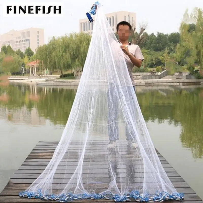 Finefish Cast Net With Sinker and without Sinker Fish Network USA Hand Throw Catch Fishing Net Tool Gill Net