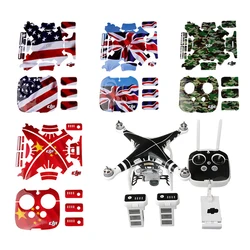 DJI Phantom 3 Waterproof Decals Graphic Wrap Skin Decal Stickers For DJI Phantom3 Drone Body Rmote Control Battery Accessories