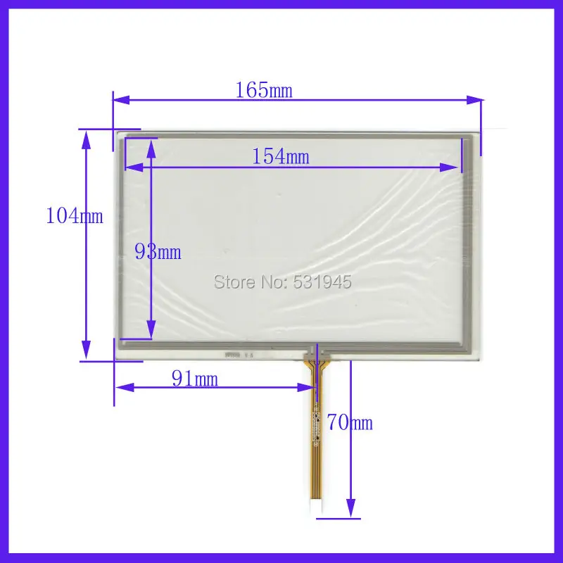 

ZhiYuSun 165mm*104mm New 7Inch Touch Screen for 7 GPS GLASS 165*104 for tble compatible XWT658 for soling gps touch