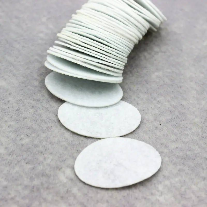 Set of 500pcs white and White 40X25mm Mini Oval Felt Pads for Hair Clips,Felt Applique, Non-woven Pad,Bargain for Bulk