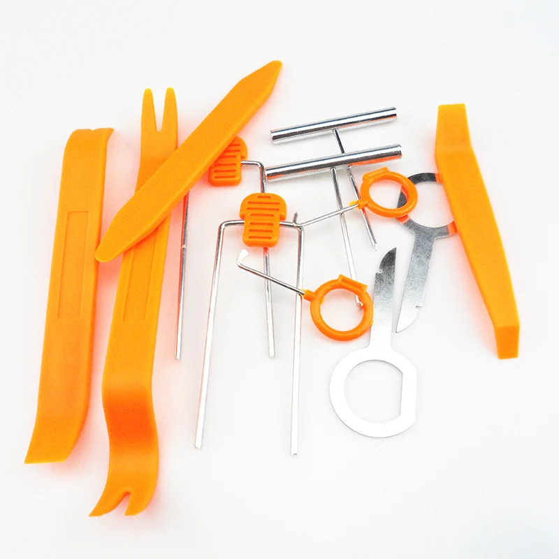 

12Pcs plastic car radio panel audio removal installation tool kit for Hyundai ix35 iX45 iX25 i20 i30 Sonata,Verna,Solaris,
