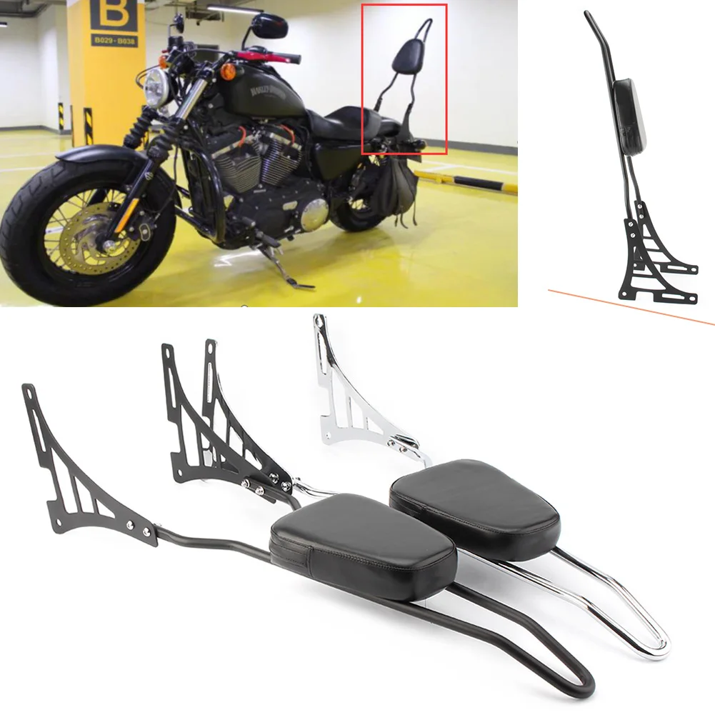 Motorcycle Passenger Sissy Bar Backrest Pad Protector For Harley Davidson Sportster XL 883 1200 XL883 XL1200 2004-2015 2016 2017