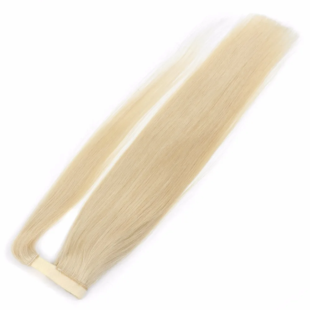 Bhf 100% cabelo humano rabo de cavalo brasileiro remy rabo de cavalo envoltório em torno de horsetail peruca 120g hairpieces natural em linha reta