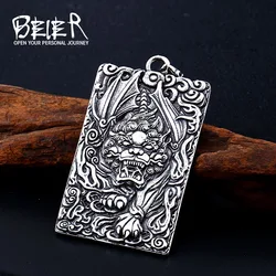 Beier 316L Stainless Steel Tai Chi Gossip Protects Peacefull Hell Messenger  Men's Pendant Brave Troops Pendant Fashing