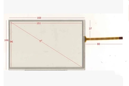 

160*104 мм 7-дюймовый сенсорный экран соответствующий 070ICG-LD1 с высоким разрешением 1280*800 сенсорный экран