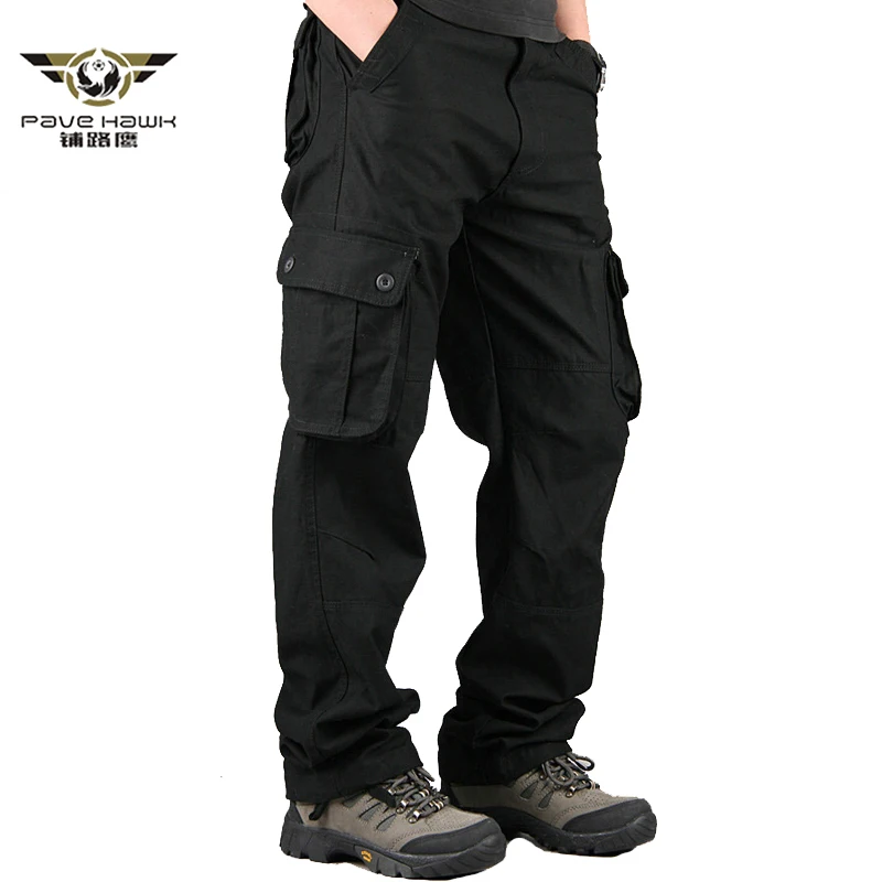 

Men's Cargo Pants Male Combat Military Tactical Pant Casual Men Pant Baggy Regular Cotton Long Trousers with Multi Pockets 29-44